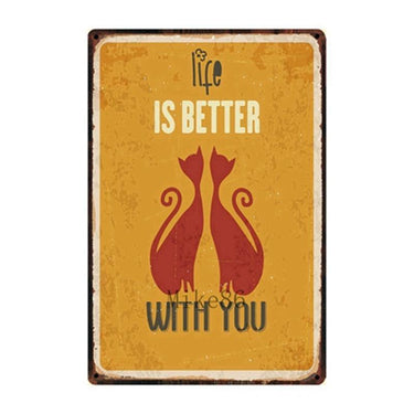 Cutie Catz Vintage Style Cat Poster Posters, Prints, & Visual Artwork KittyNook Life is Better with You
